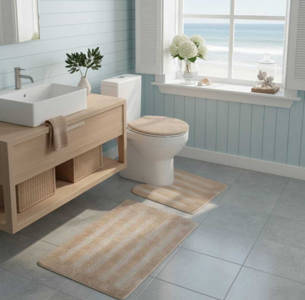 Natural bathroom mats-and rugs
