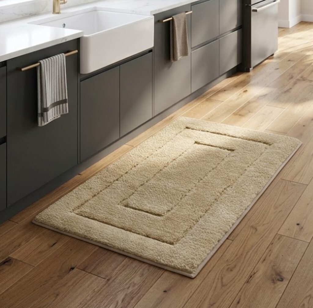 Natural bathroom mats